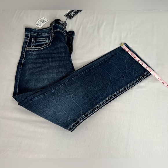 True Luck Mens Jean Strech 34x 32 Boot Cut Blue - Picture 8 of 10